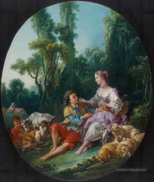 Pensent ils au raisin Rococo François Boucher? Peinture décoratif